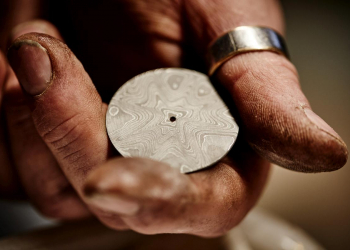 00 Damascus steel wildflower dial ready for etching finishing-1200