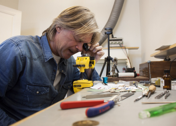 7Glenn checking bridge finishing with12x loupe v2