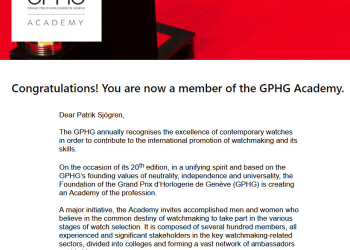 GPHG Academy Invitation